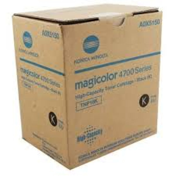 1 X Genuine Konica Minolta Magicolor 4750 Black Toner Cartridge Tnp18K A0X5190 -