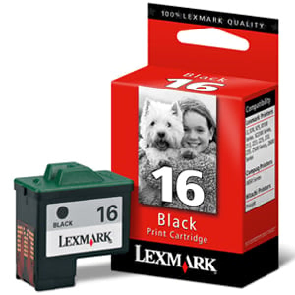 1 X Genuine Lexmark #16 Black Ink Cartridge 10N0016 -