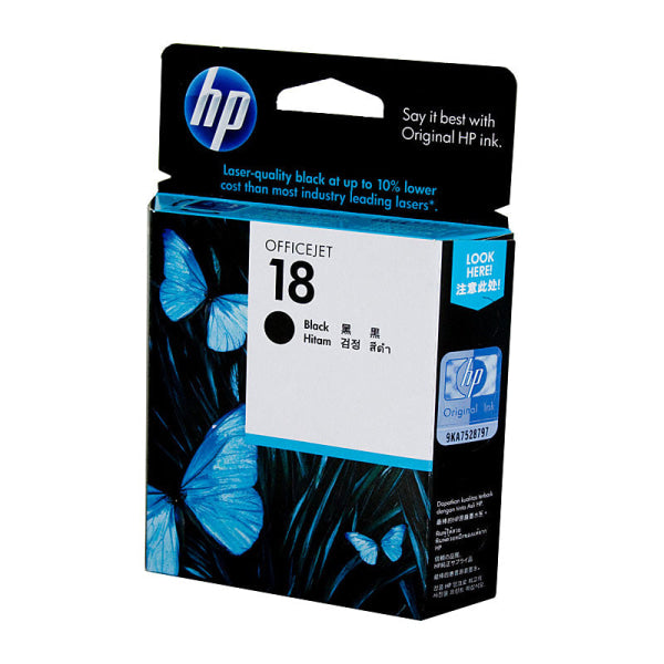 1 X Genuine Hp 18 Black Ink Cartridge C4936A -