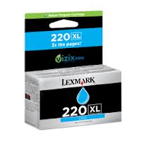 1 x Genuine Lexmark #220XL High Yield Cyan Ink Cartridge for Pro4000 / Pro5500 [14L0175AAN]