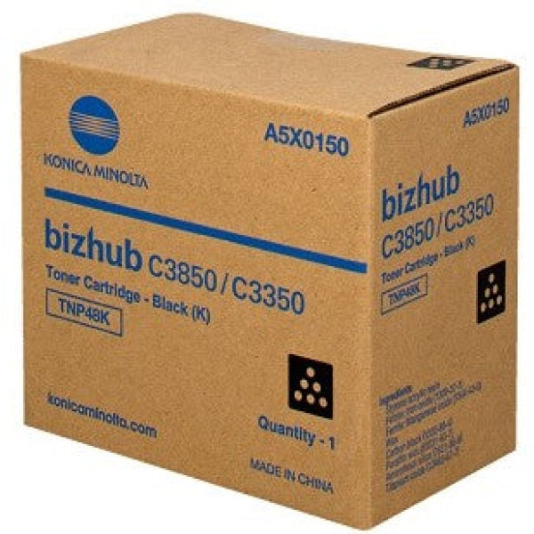 1X Genuine Konica Minolta Bizhub C3350 C3850 Black Toner Cartridge Tnp48K [A5X0190] -