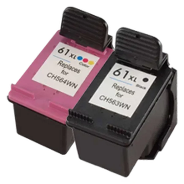 2X Pack Ct Premium Compatible Hp #61Xl Black & Colour Ink Cartridge Set Ch563Wa Ch564Wa -