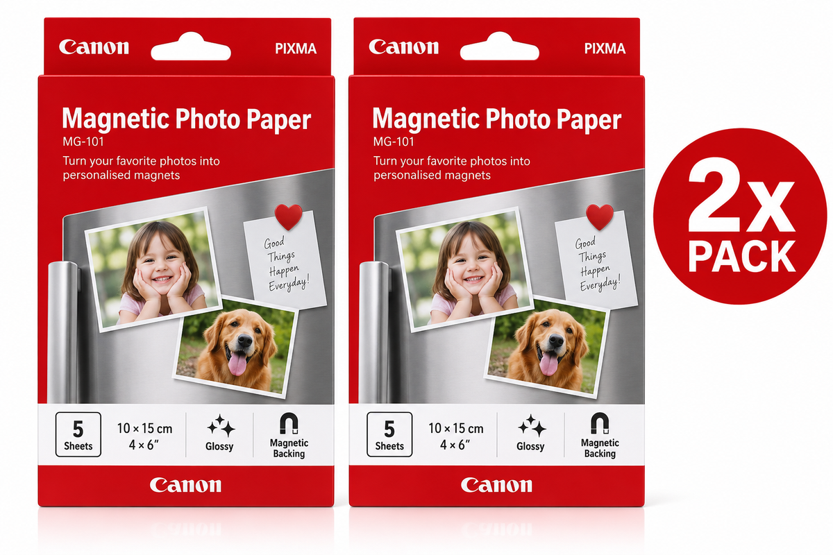 Genuine Canon MG-101 10x15cm Magnetic Glossy Photo Paper 670gsm – 5 Sheets [3634C002]
