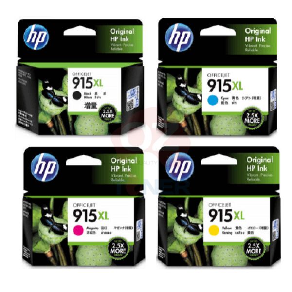 4X Pack Genuine Hp #915Xl Ink Set (1Bk 1C 1M 1Y - 825P X 4) 3Ym22Aa 3Ym19Aa 3Ym20Aa 3Ym21Aa