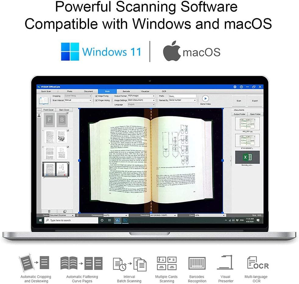 *NEW!* VIISAN S21 A2/A3 Overhead Book & Document Scanner 23MP 600dpi