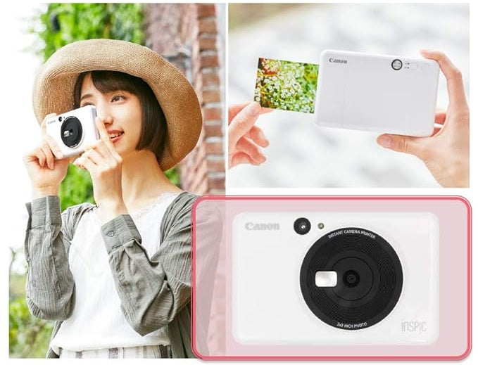 Canon Inspic 2-in-1 Instant Camera+Portable Photo Printer Black [ZV-123-MBK]