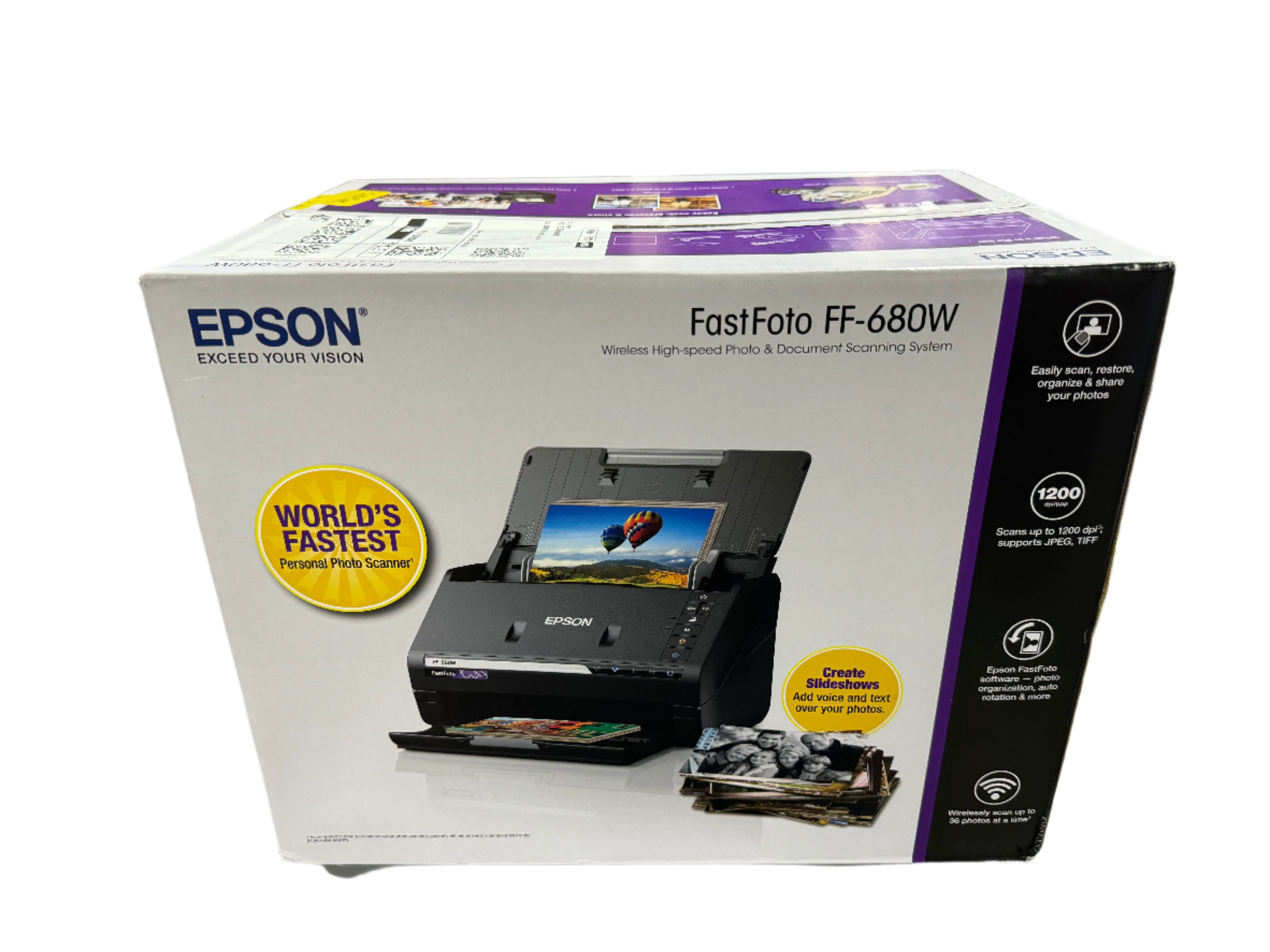 *SALE!* Epson FastFoto FF-680W A4 Wireless Photo and Document Scanner [B11B237501]