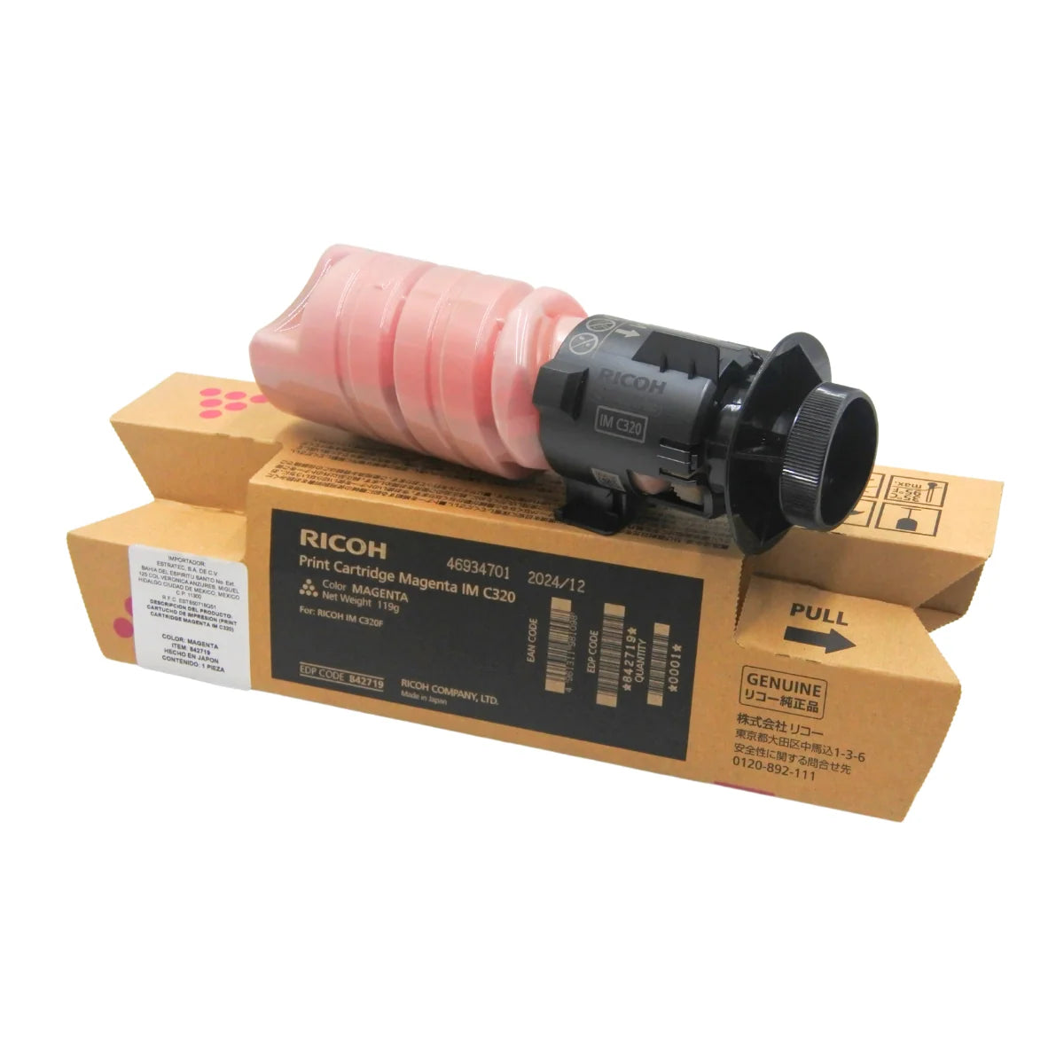 Genuine Ricoh IM C320 Magenta Toner Cartridge 10000 Pages [842719]