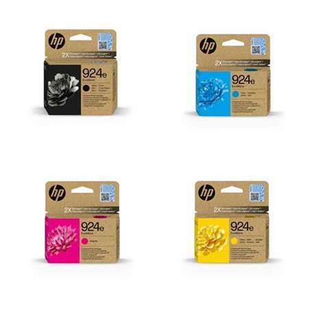 Bundle: 4x Pack Genuine HP #924e C/M/Y/K Ink Cartridge High Yield Set Combo Value Pack