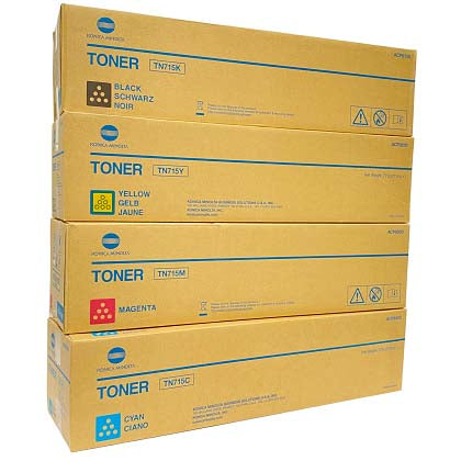 Genuine Konica Minolta TN715 CMYK Toner Cartridge Set – bizhub C750i
