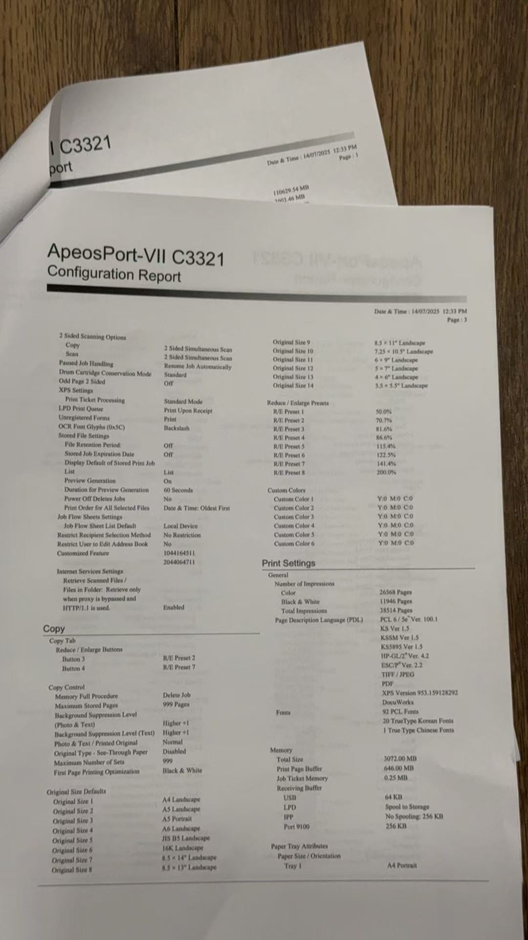 *Ex-Demo* Fuji Xerox ApeosPort-V C3320 4-in-1 Color Laser Multifunction Printer - Ex-Display