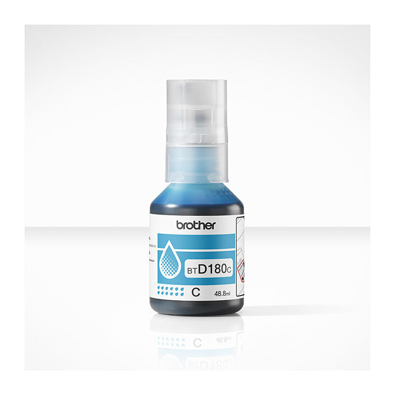 Genuine Brother BTD180C Cyan Ink Refill Bottle for DCP-T580DW DCP-T780DW 5K (48.8ml)