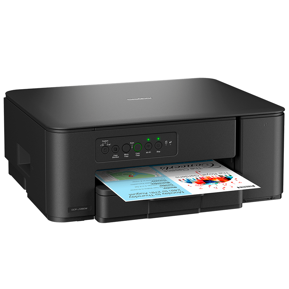 Brother DCP-J1260W A4 Wired & Wireless 3-in-1 Inkjet Multifunction Printer+LC531 Ink Set