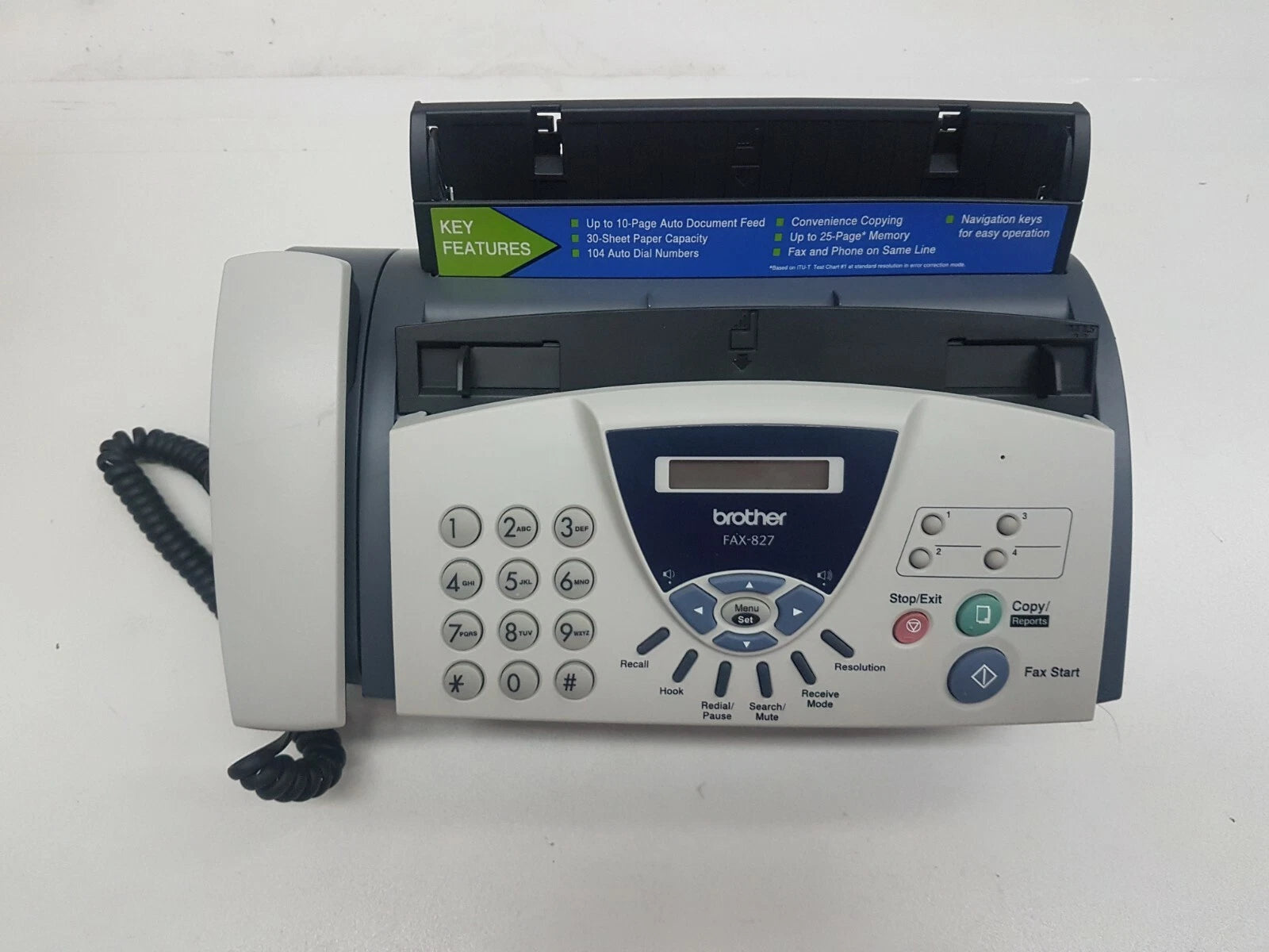 *Ex-Demo* Brother FAX-827S Plain Paper Fax Machine Printer+Telephone Handset [FAX827S]