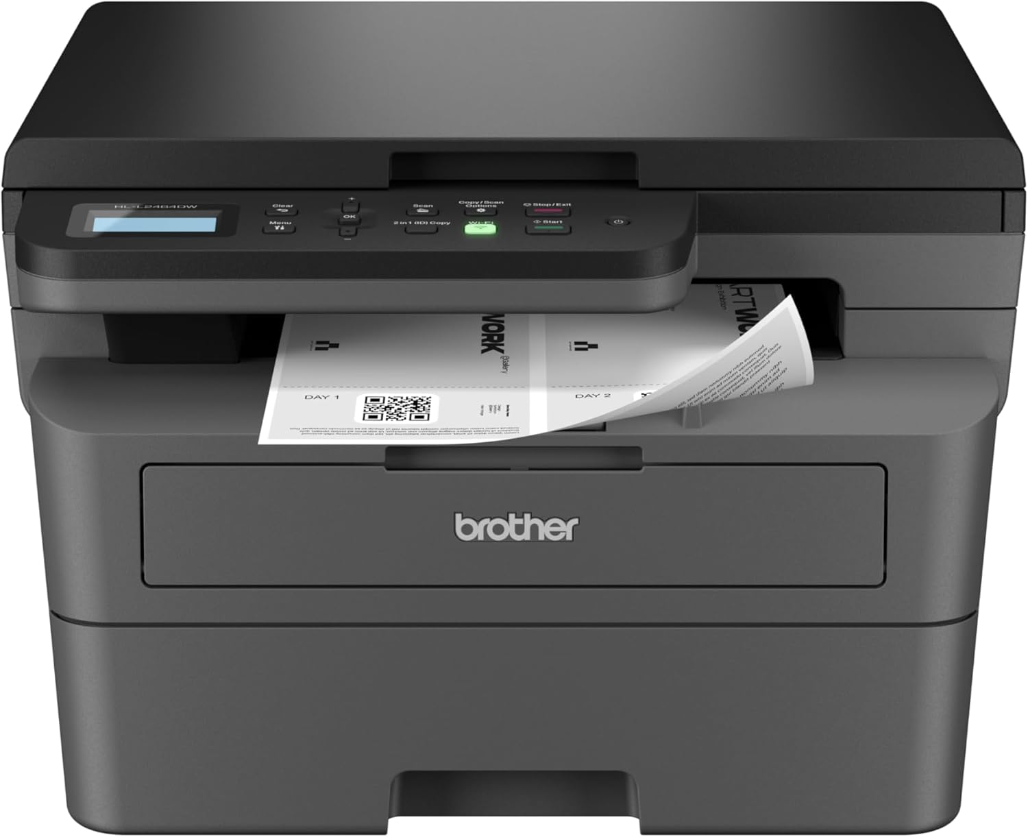 Brother HL-L2464DW A4 Mono Laser Multifunction Printer+BONUS: TN2530 Toner (1.2K)
