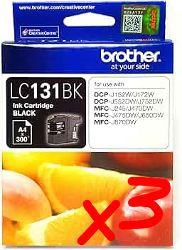 *CLEAR!* Genuine Brother LC-131BK Ink for MFC-J245 J870dw J650dw J475dw J470dw [LC131BK]