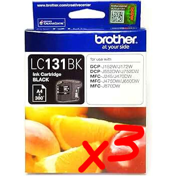 Brother LC131BK 3 Pack