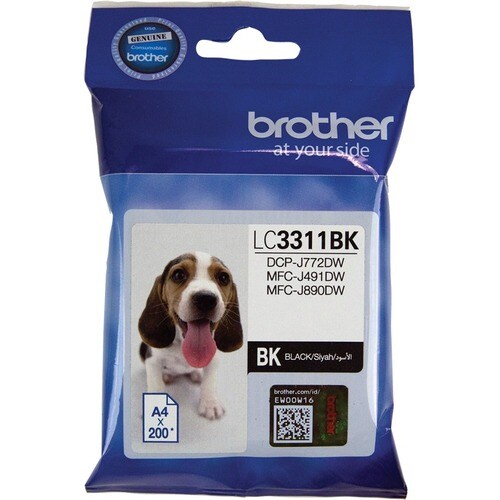 Genuine Brother LC3311 Black Ink Cartridge for DCP-J772DW & MFC-J890DW [LC-3311BK]