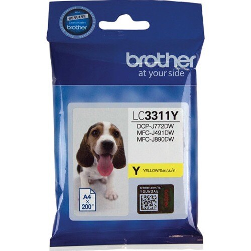 Genuine Brother LC3311 Yellow Ink Cartridge for DCP-J772DW & MFC-J491DW [LC-3311Y]