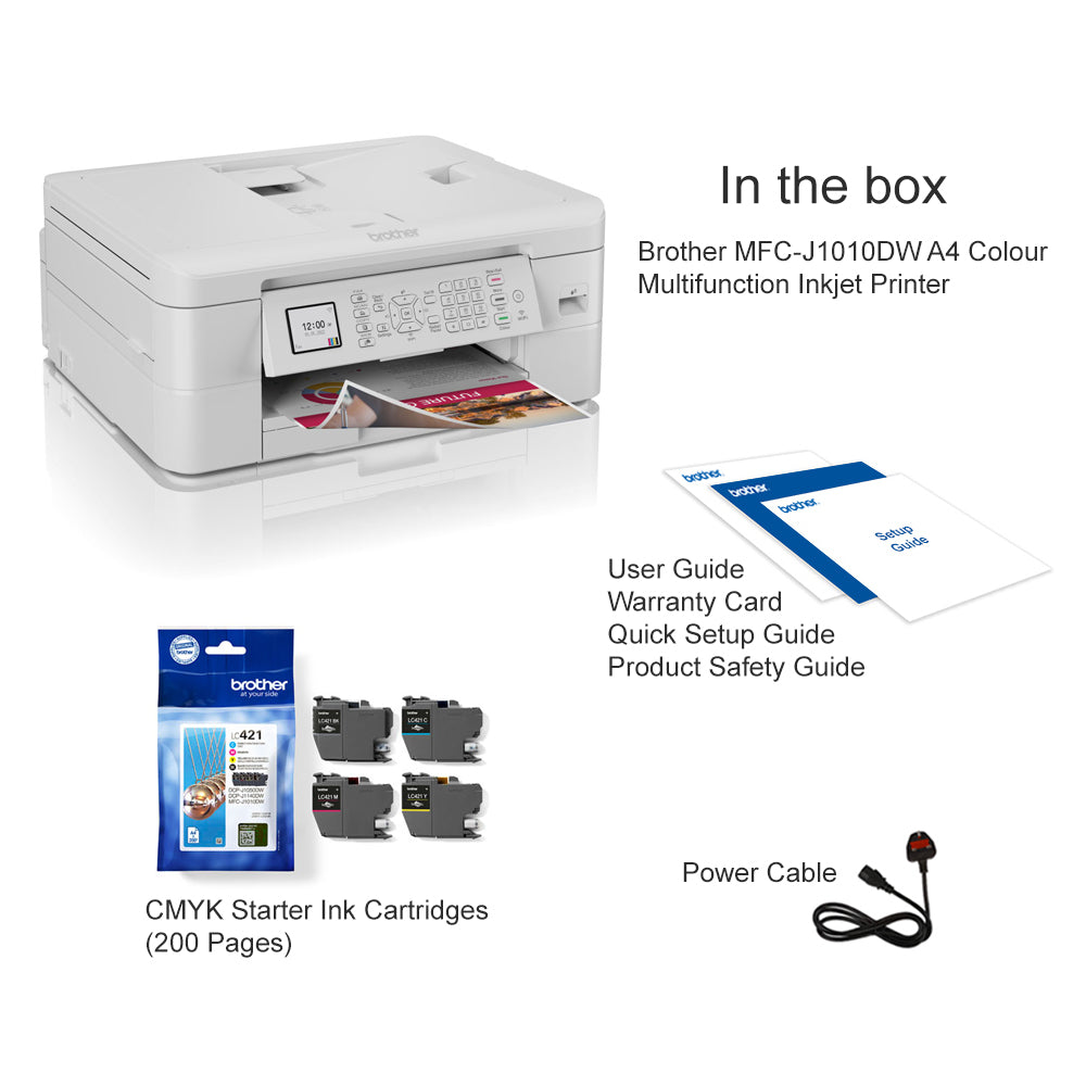 Brother MFC-J1010DW all-in-one Wireless Colour Inkjet MFP Printer LC431 [MFCJ1010DW]