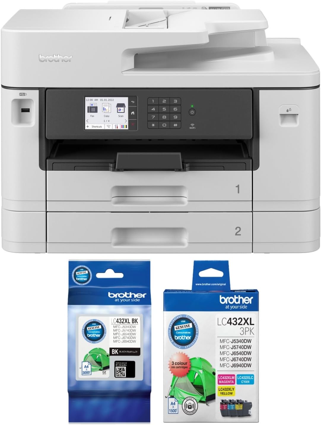 Brother MFC-J5740DW A3 Inkjet All-in-1 MFP Printer+BONUS: LC432XL Ink Set