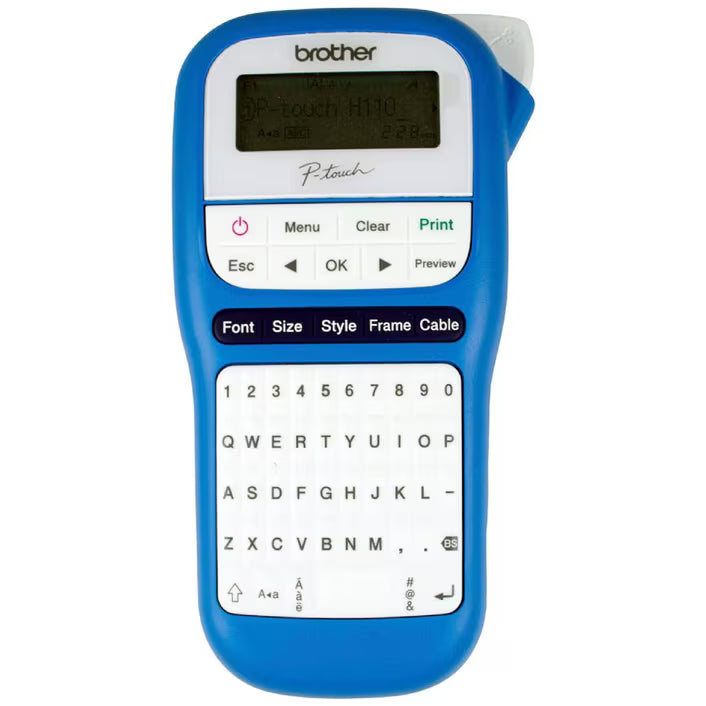 Brother P-Touch PT-H110 Handheld Label Maker BLUE Portable Labeller [PTH110BW]