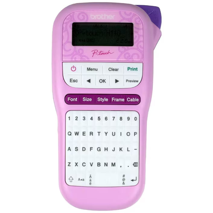 Brother P-Touch PT-H110 Handheld Label Maker PINK Portable Labeller [PTH110PK]