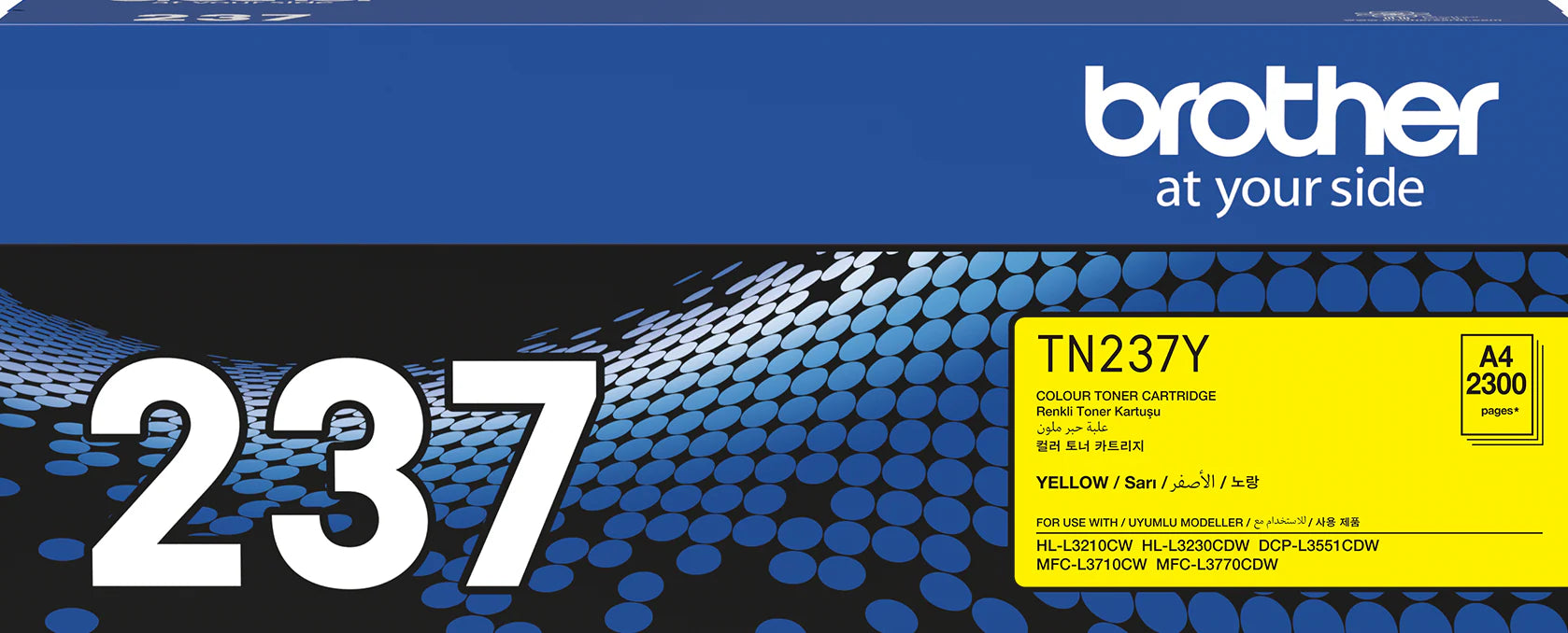 Genuine Brother TN237Y Yellow High Yield Laser Toner Cartridge 2.3K Pages (NZ Only)