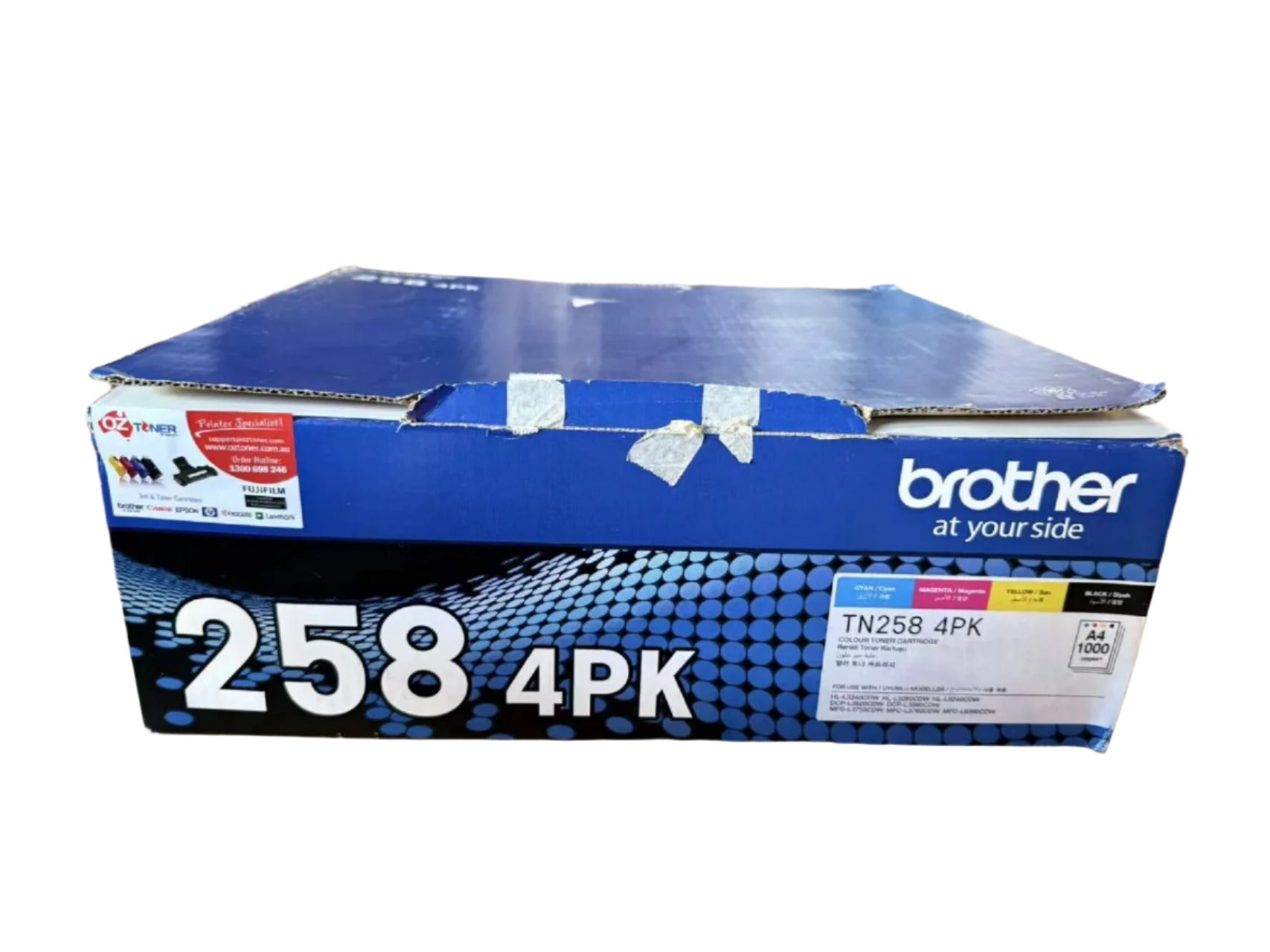 *Damaged Box* 4x Pack Brother TN258-C/M/Y/K Toner Cartridge Value Pack [TN2584PK]