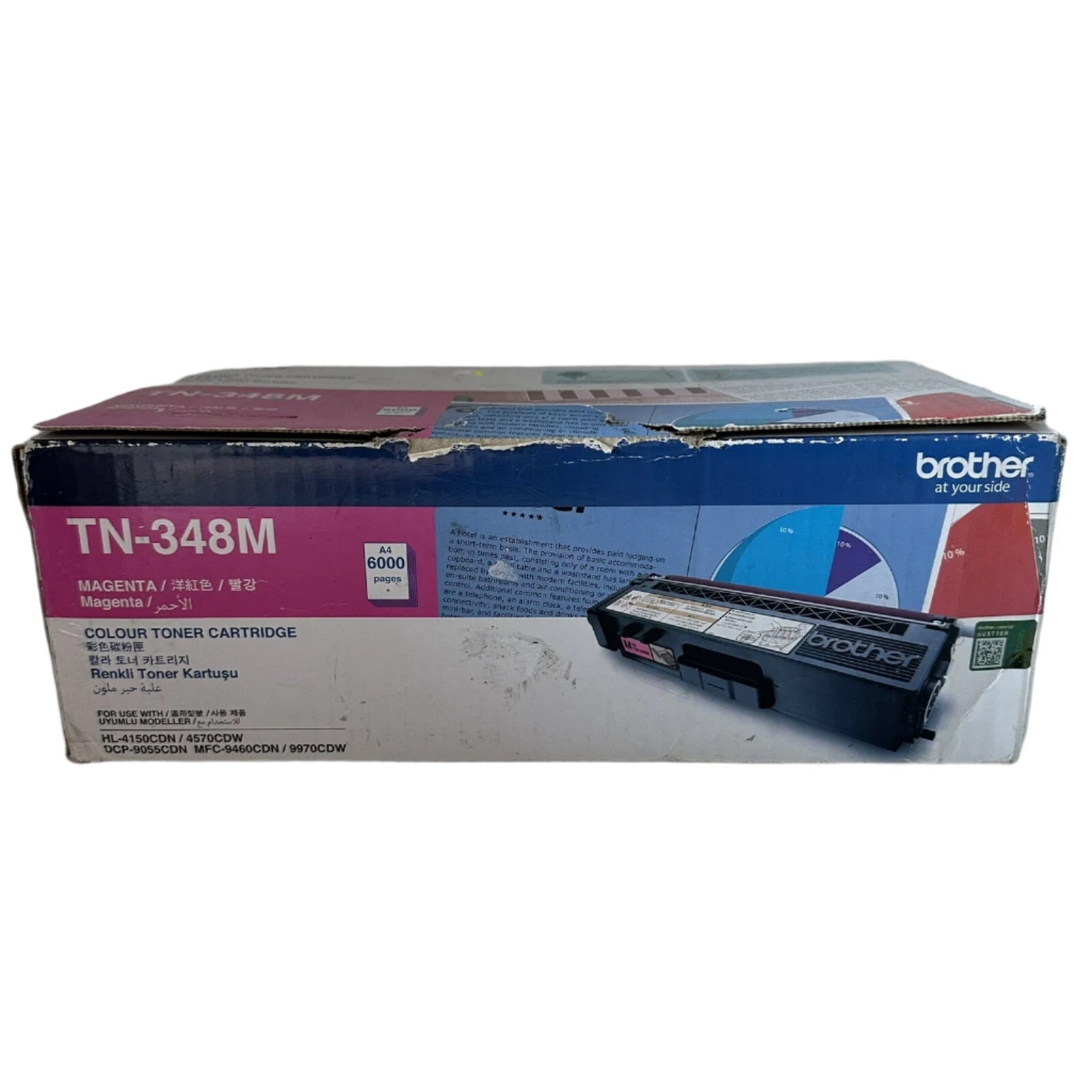 *Open Box* Genuine Brother TN348 MAGENTA High Yield Toner for HL4570CDW MFC-9460CDN 9970CDW (6K)