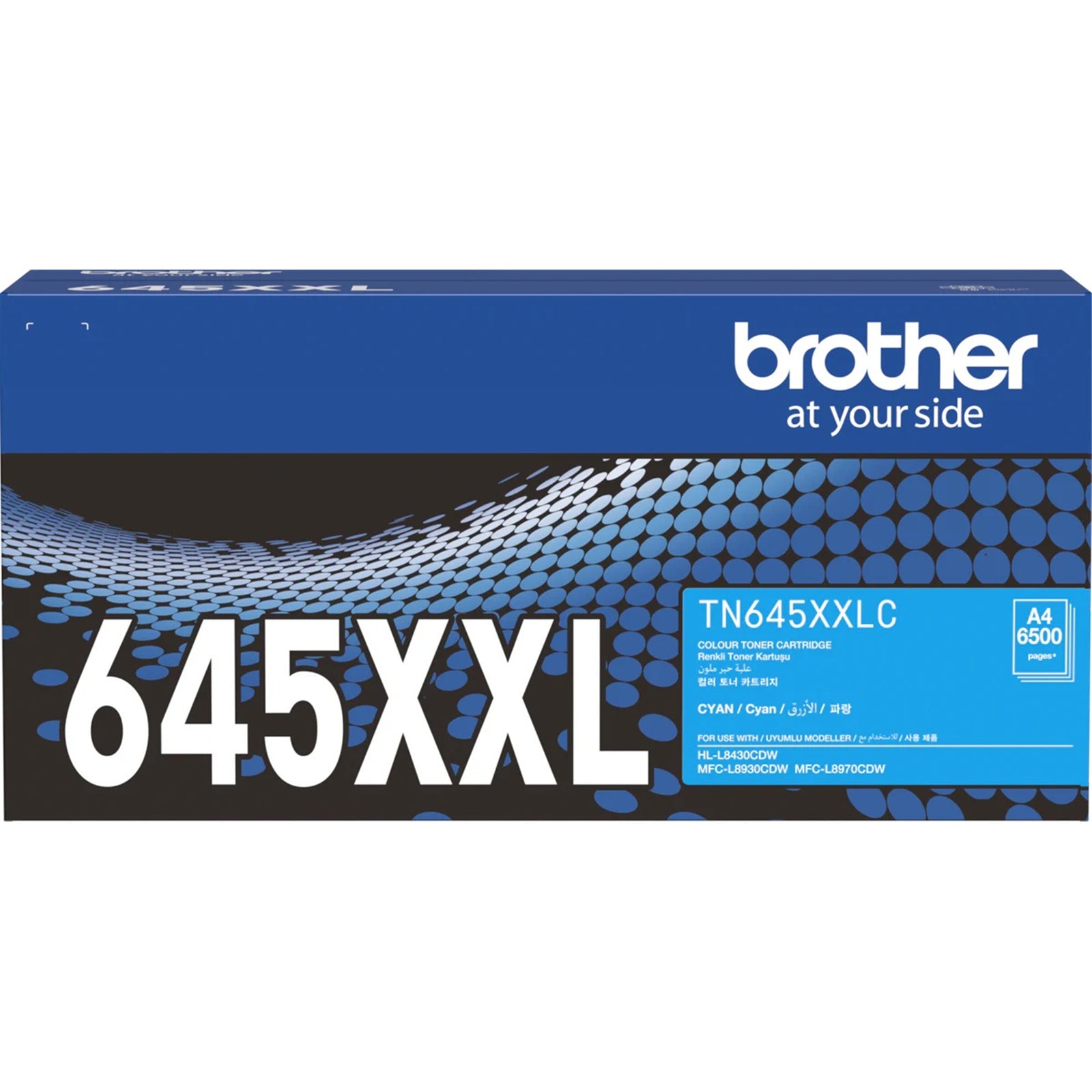 Brother TN645XXLC Super High Yield Cyan Toner Cartridge for HL-L8430CDW MFC-L8970CDW MFC-L8930CDW - 6.5K pages