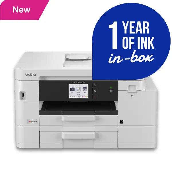 Brother MFC-J4555DW INKvestment A4 Colour Inkjet All-in-One Printer+Dual Tray (WiFi, Ethernet, Automatic Duplex)