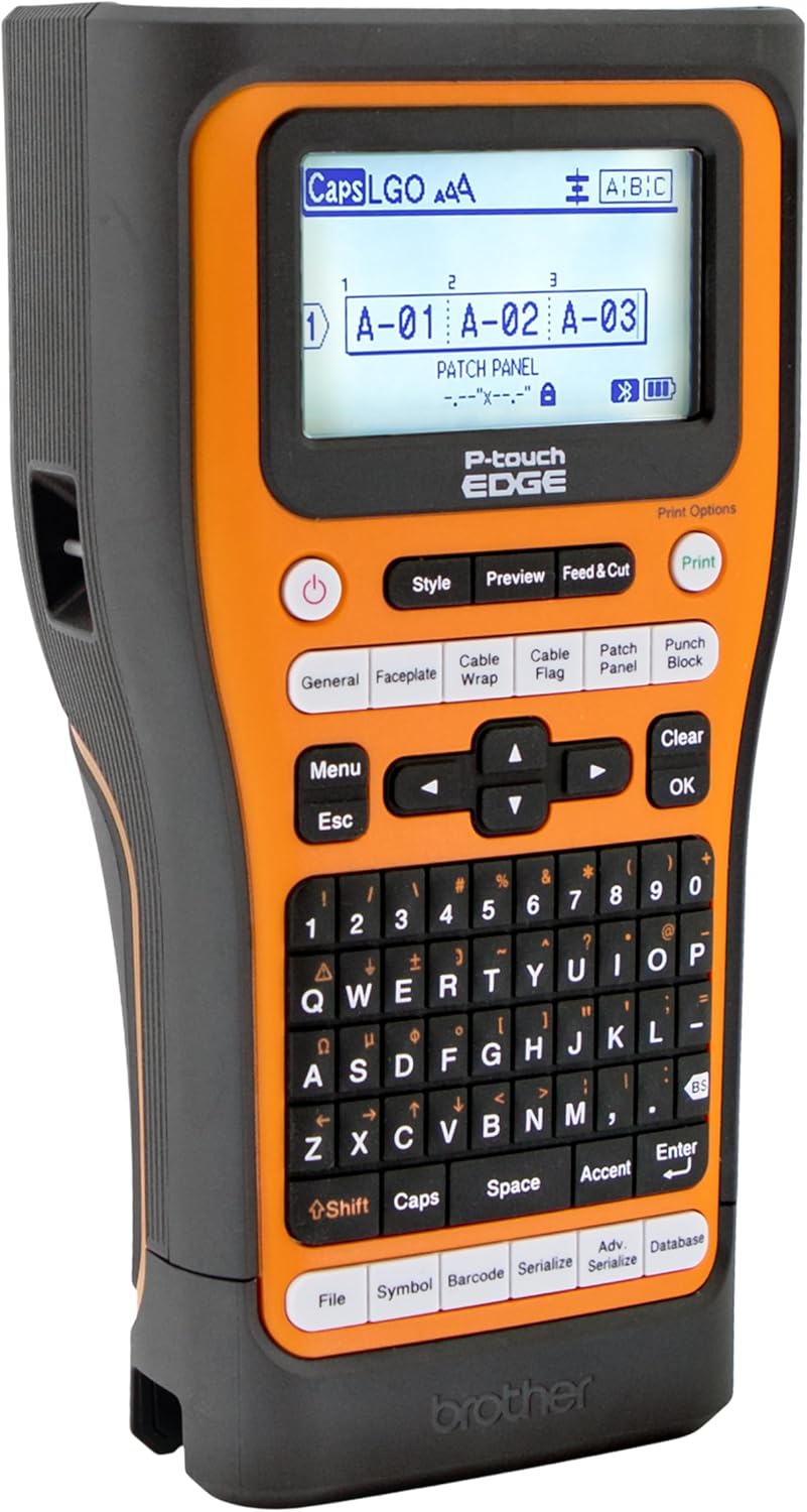 Brother PT-E560BTVP P-Touch Edge Handheld Industrial Label Printer with Bluetooth & Dual auto-Cutter (up to 24mm Labels)