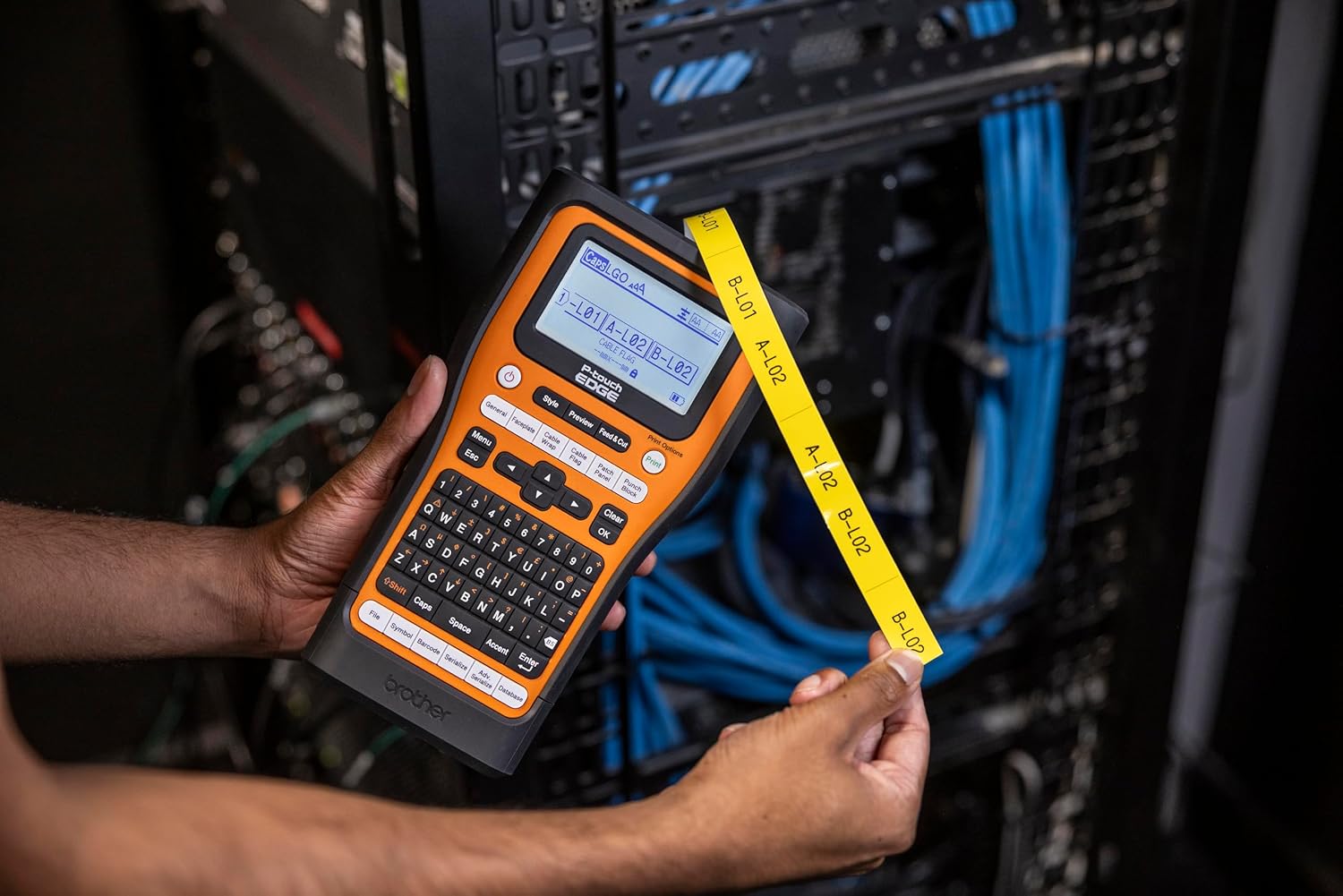 Brother PT-E560BTVP P-Touch Edge Handheld Industrial Label Printer with Bluetooth & Dual auto-Cutter (up to 24mm Labels)