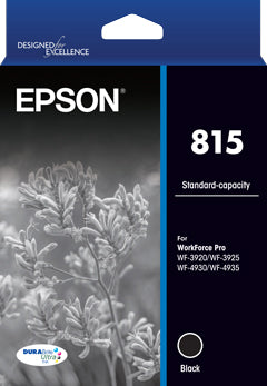 Genuine Epson #815 Standard Capacity DURABrite Ultra Black Ink Cartridge [C13T17E192]