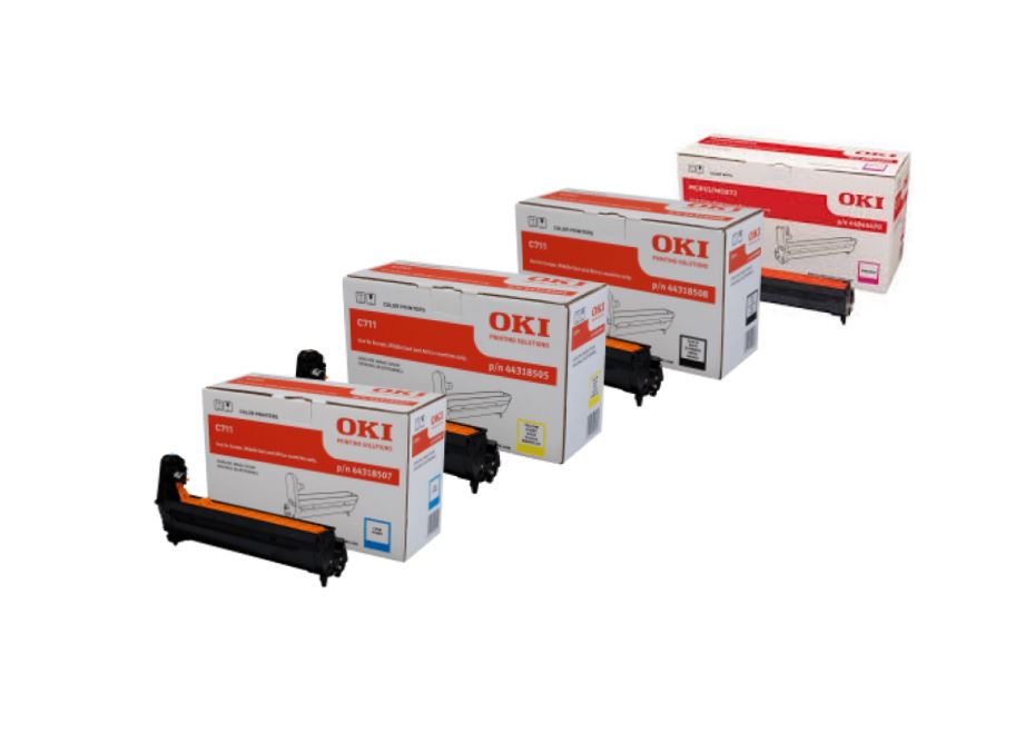 *Bundle* Genuine OKI C711 Full CMYK Drum Unit Set – 20K [44318509-44318512]