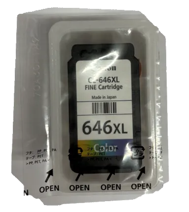 *Unbox* Genuine Canon CL-646XL High Yield Color Ink Cartridge [OEM Bulk Packaging] – Brand New & Factory Sealed