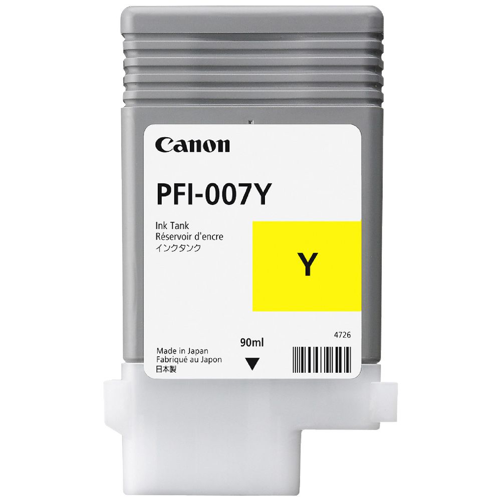Genuine Canon PFI-007Y Yellow Ink Cartridge iPF670E iPF670 [CAPFI007Y]