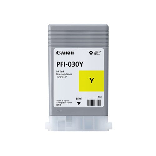 Genuine Canon PFI030 Yellow Ink Cartridge for TA20 TA30 TM240 TM340 (55ml) [PFI-030Y]