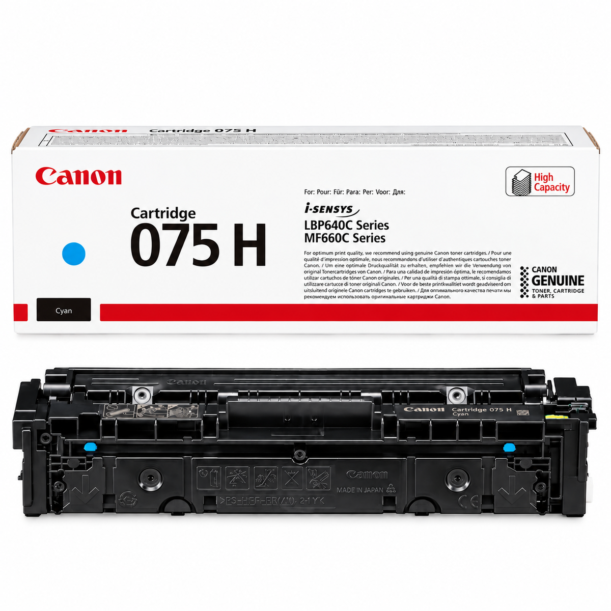 Genuine Canon CART075H High Capacity Cyan Toner Cartridge 6368C003 (2.5K)
