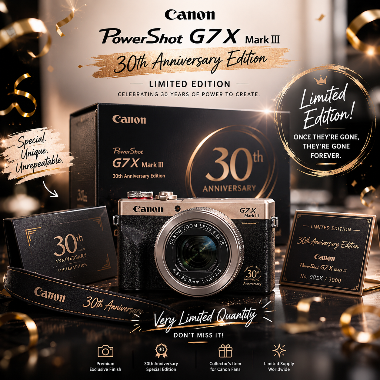 *Limited Edition* Canon PowerShot G7X III Digital Camera - 30th Anniversary Edition