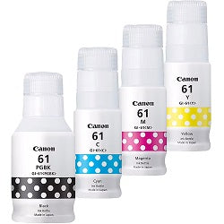 *Bundle* 4x Pack Genuine Canon GI-61 GI61 C/M/Y/K Ink Bottle Set (1BK,1C,1M,1Y)