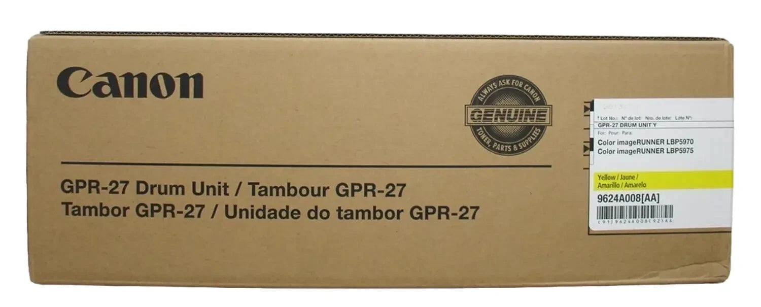 Genuine Canon GPR27 Yellow Drum Unit for imageRUNNER LBP5970 LBP5975 [9624A008]
