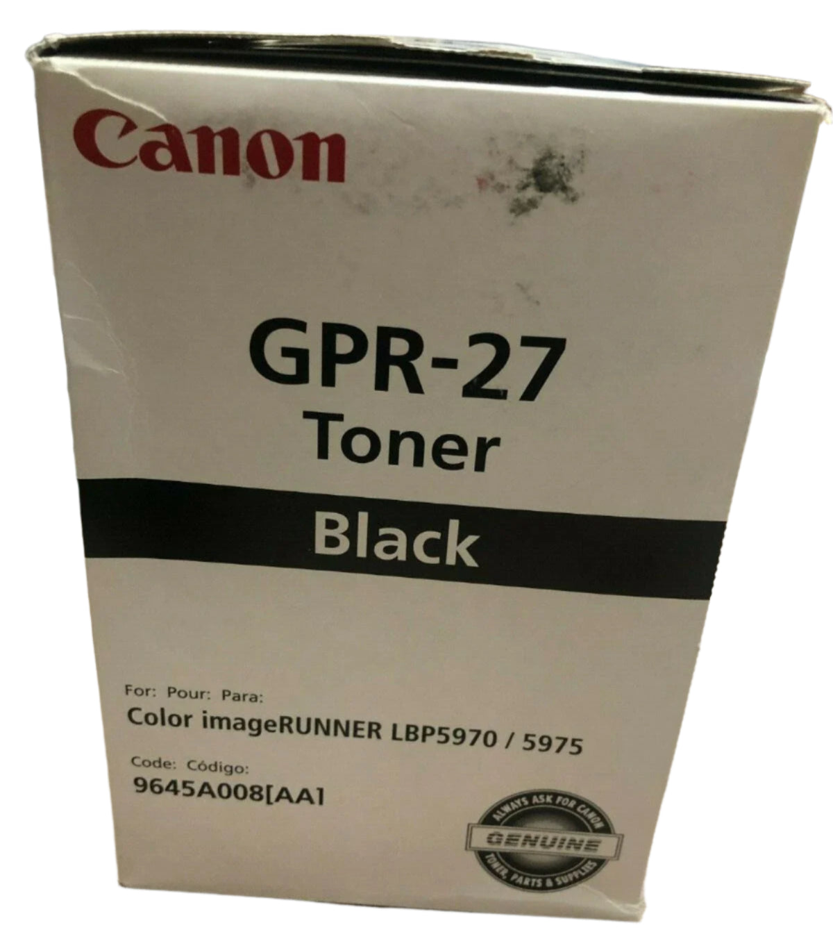 Genuine Canon GPR-27 Black Toner Cartridge for LBP5970 LBP5975 10K [9645A008AA]