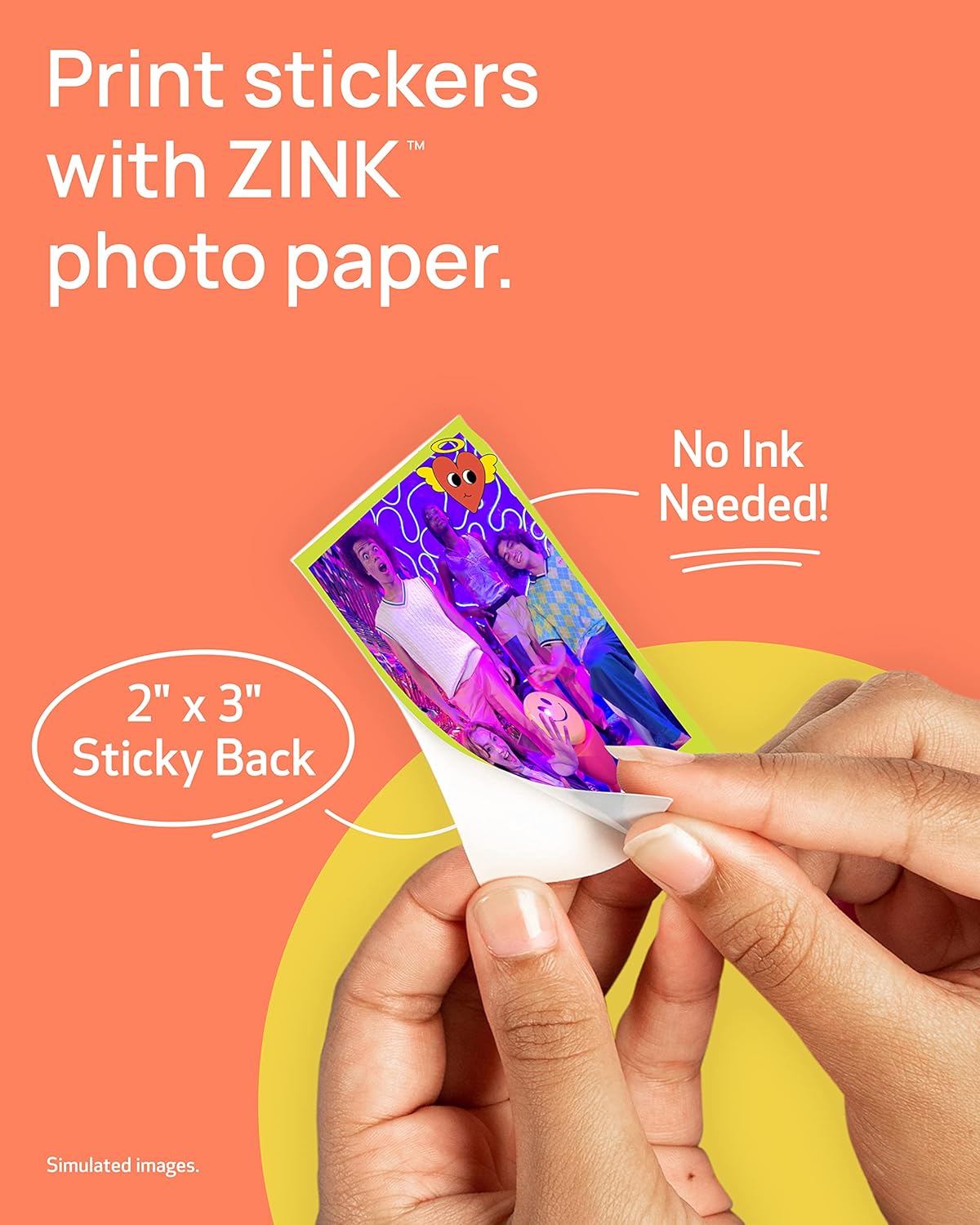 Canon Zink™ Sticky Back Photo Paper Pack (100 Sheets) for Ivy CLIQ +2 Instant Camera Printer