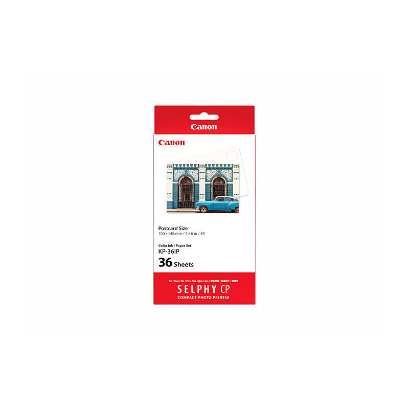 Genuine Canon KP36IP Ink & Paper for CP910 CP820 CP1200 CP1300 CP1500 (36p 4" x 6" Post Card Size)