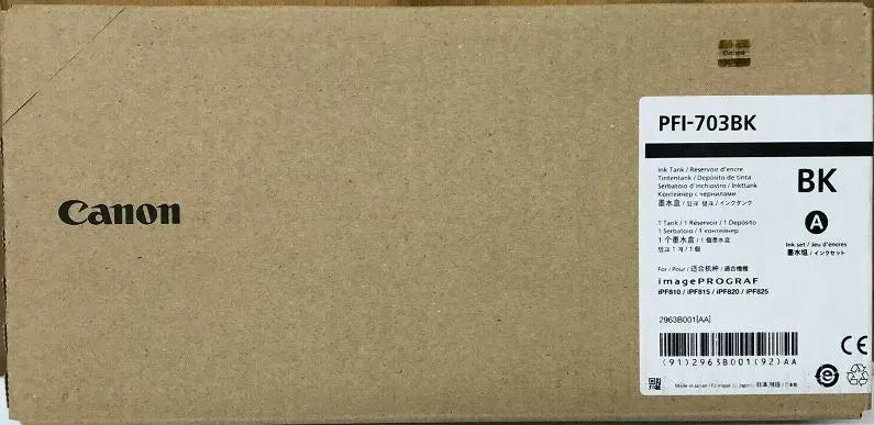 *SALE!* Genuine Canon Black High Yield Ink Tank for IPF810 IPF815 IPF820 IPF825 700ml [PFI-703BK]