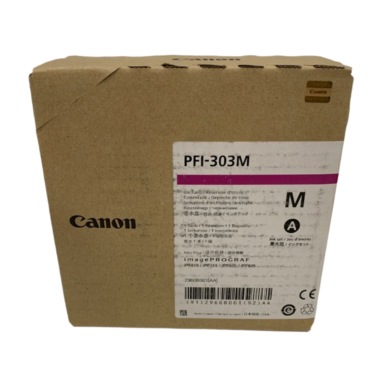 Genuine Canon PFI-303 Magenta Ink Tank for IPF810 IPF815 IPF820 IPF825 330ML [PFI-303M]