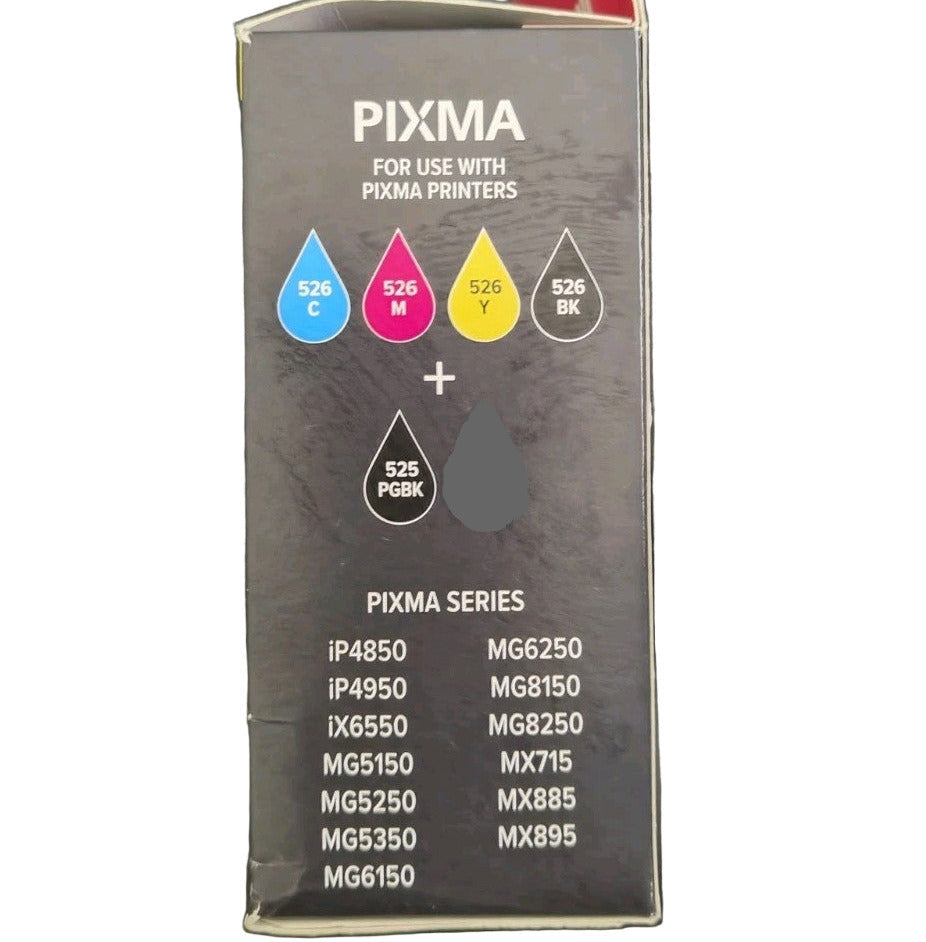 *Bundle* 5x Pack Genuine Canon PGI-525 CLI-526 C/M/Y/K Ink Cartridge Set (1BK,1PBK,1C,1M,1Y)
