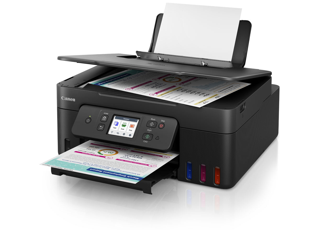 Canon PIXMA MegaTank G3690 3-in-1 Refillable Ink Tank Multifunction Printer with GI-61 Ink Bottle